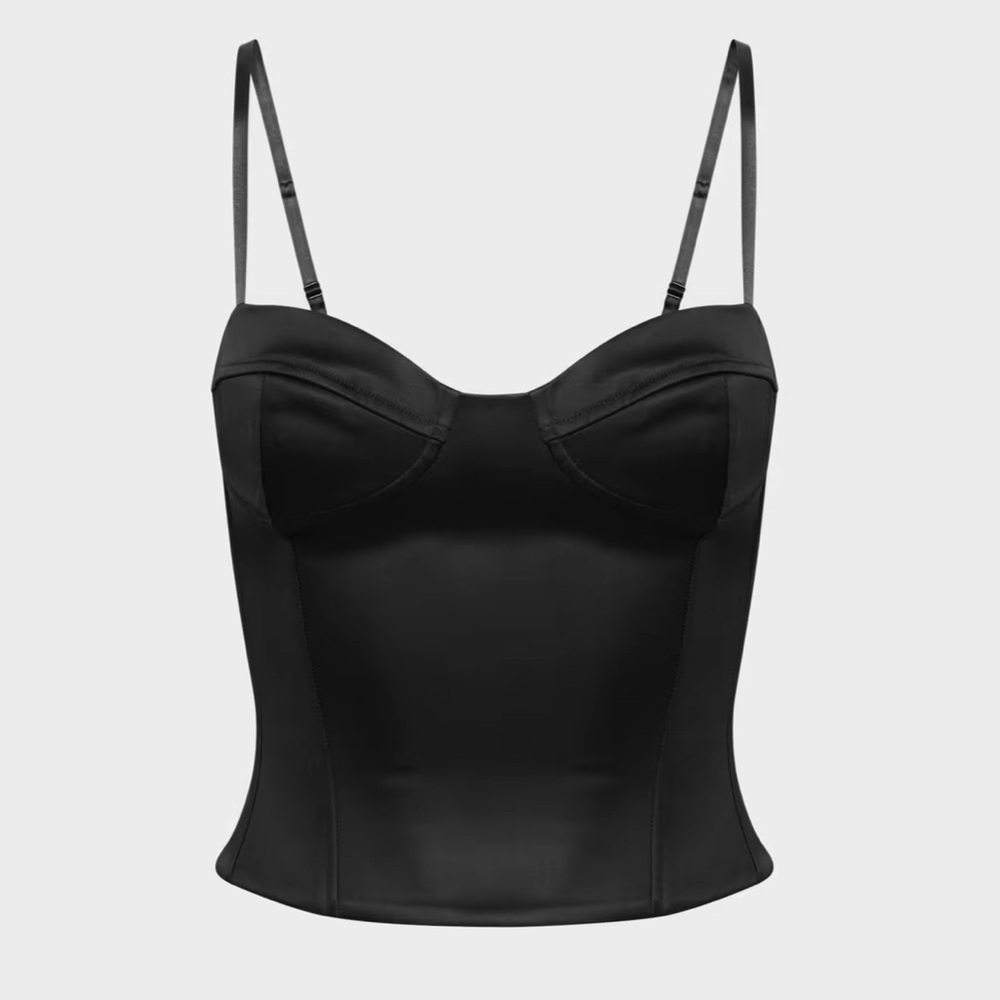 Aritzia black Satin Bustier